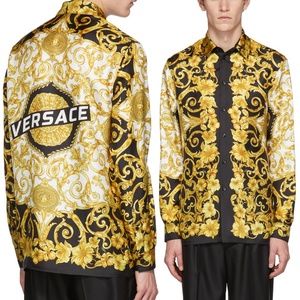 Men's Versace Floral Barocco Silk Shirt Size 41